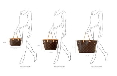 dimensions of lv neverfull mm|lv bag size chart.